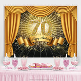 Vorhang Funkeln 70 Einfach Glücklich Geburtstag Hintergrund